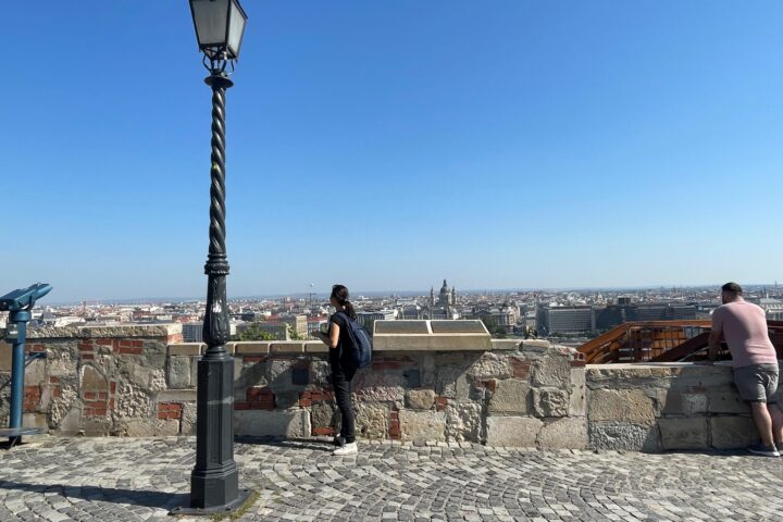 Magnificent views from top of the Castle hill in Budapest