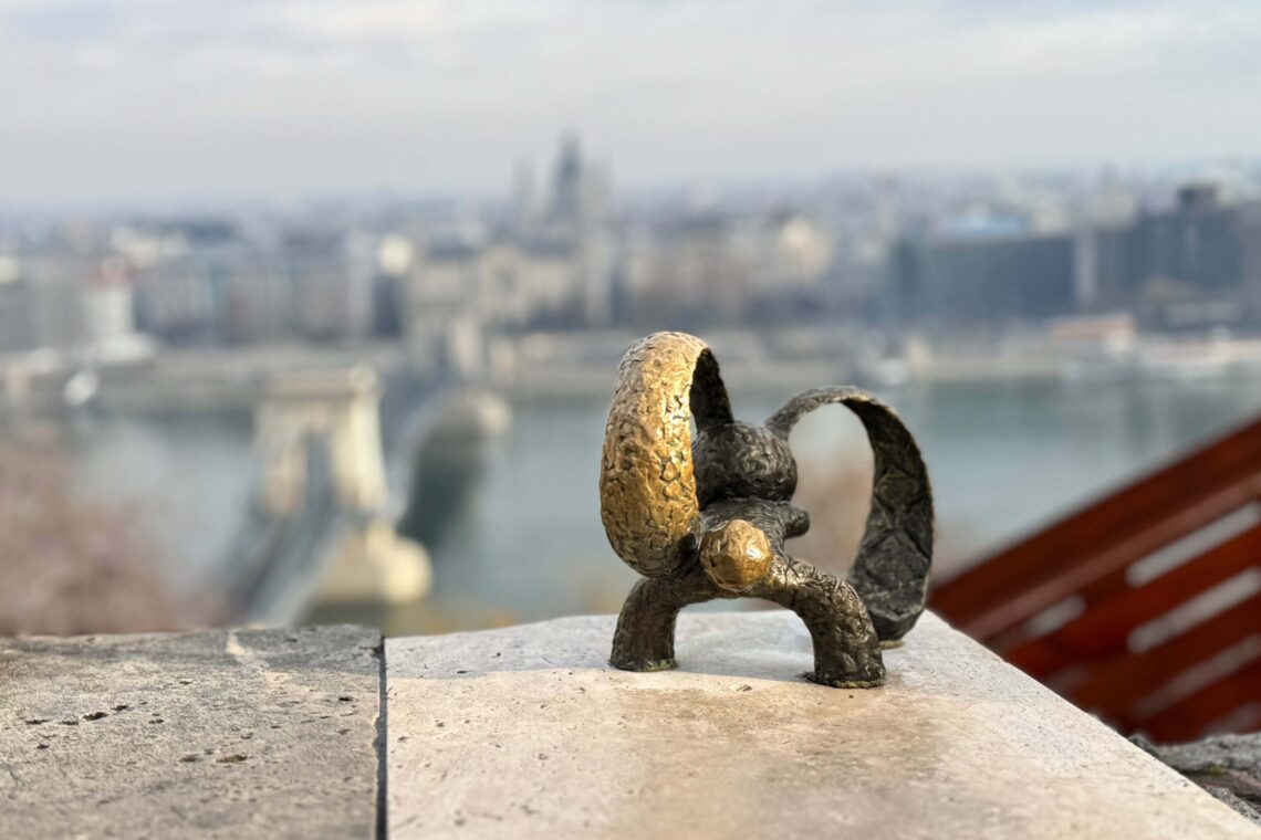 Kolodko mini-sculpture: the rabbit with checkered ears