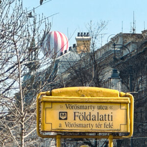 Spotting the hot air balloon from all over Budapest