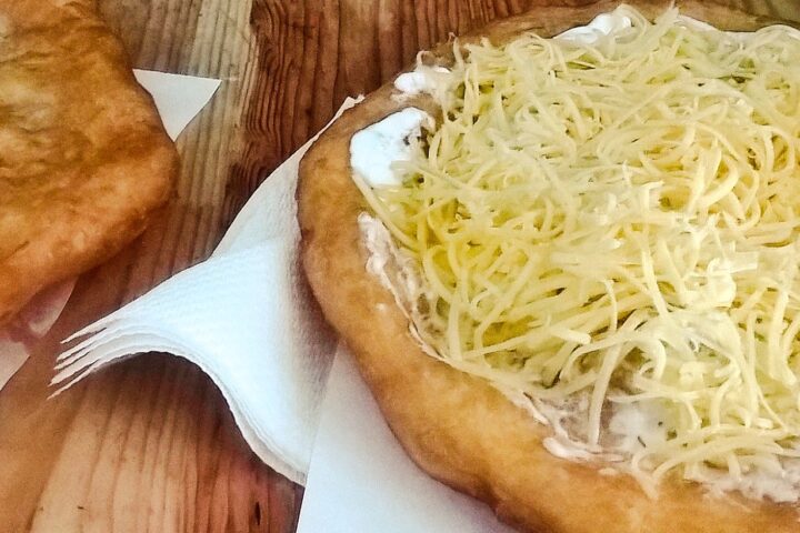 Some delicious lángos at the market - Beautiful Budapest Private Tours