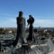 Panoramic view of Budapest from the Buda and Pest statue