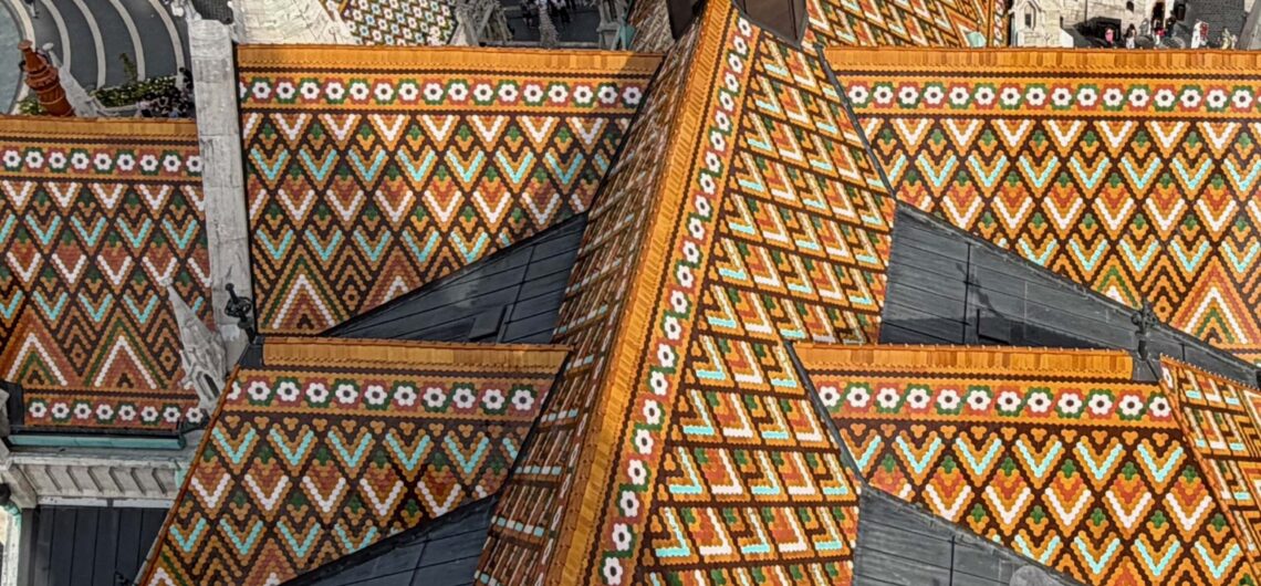 Colourful Zsolnay tiles on the Matthias Church roof