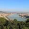Buda and Pest on opposite sides of the Danube in Budapest